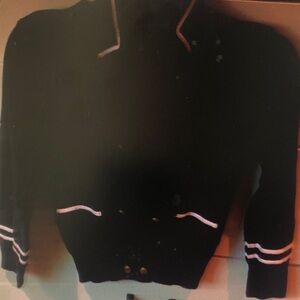 Black Jacket with White Trim